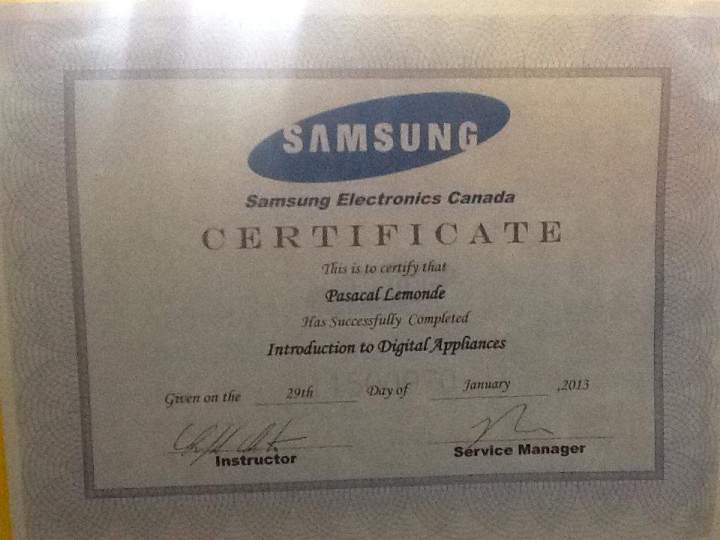 Certificate Saint-Hyacinthe