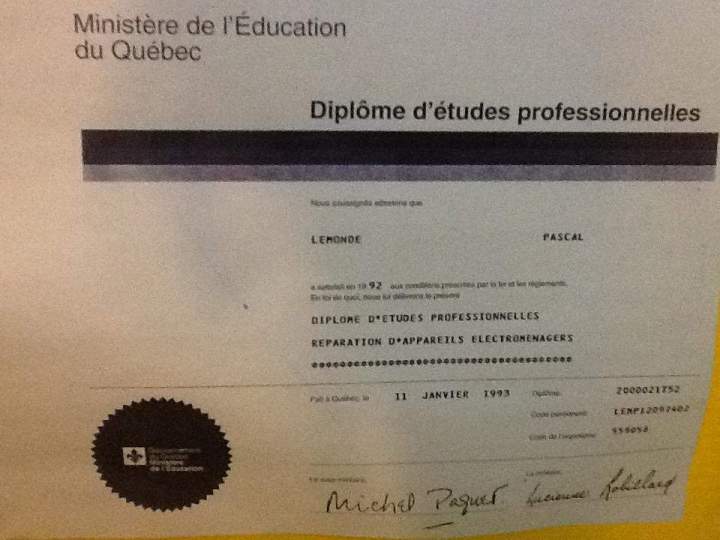 Diploma of Vocational Studies Saint-Hyacinthe