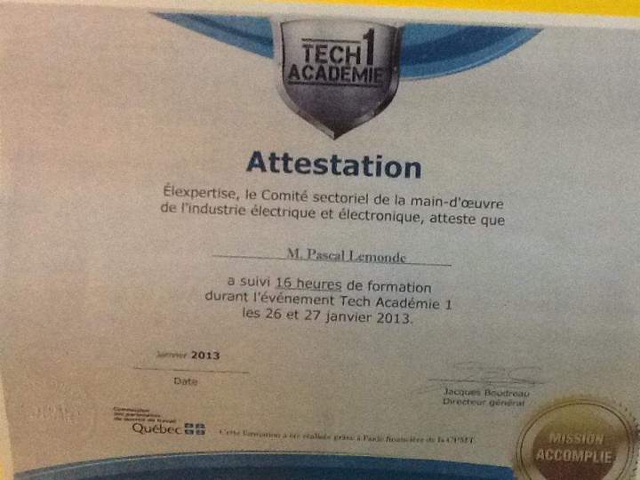 Attestation Saint-Hyacinthe